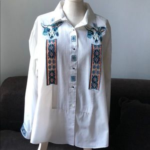 Vintage Country Western Line Dancing Shirt APACHE
